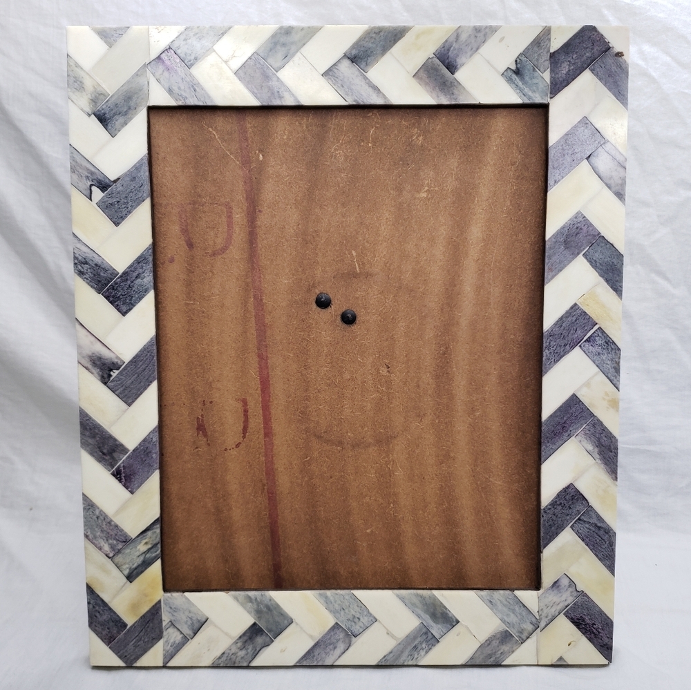 Cost Plus World Market Chevron Frame Bone For 8 X 10 Photos